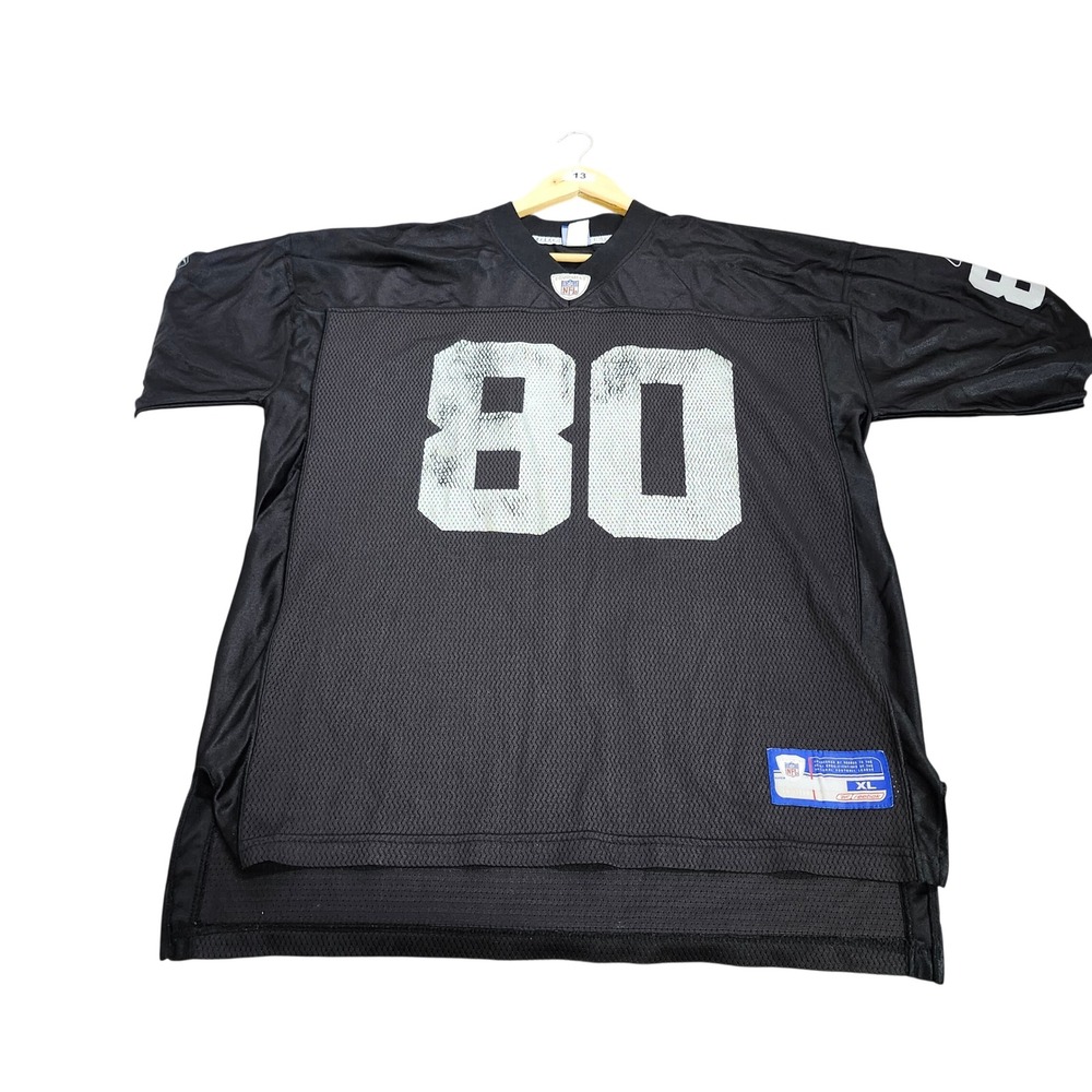 OAKLAND RAIDERS JERRY RICE MENS XL BLACK NFL FOOTBALL JERSEY REEBOK EUC